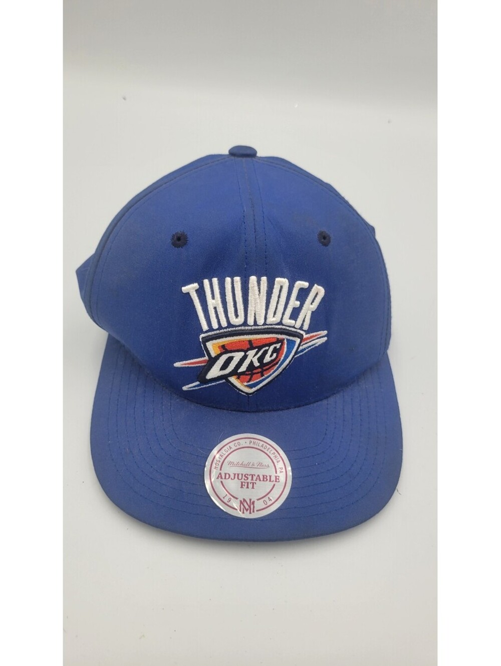 Mitchell & Ness Oklahoma City Thunder Blue Adjustable Snapback Hat